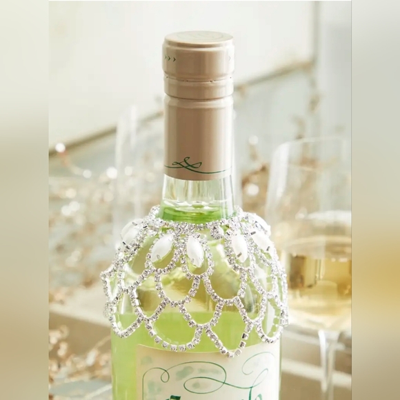 - D. Stevens Scalloped Crystal & Faux Pearl Wine Collar - Picture 2 of 3